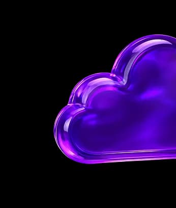 Decorative glass cloud on the right